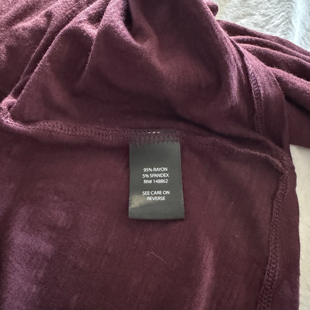 Torrid Womens Size 3X Maroon Super Soft Knit Duster Open Front Cardigan Sweater - Picture 9 of 10